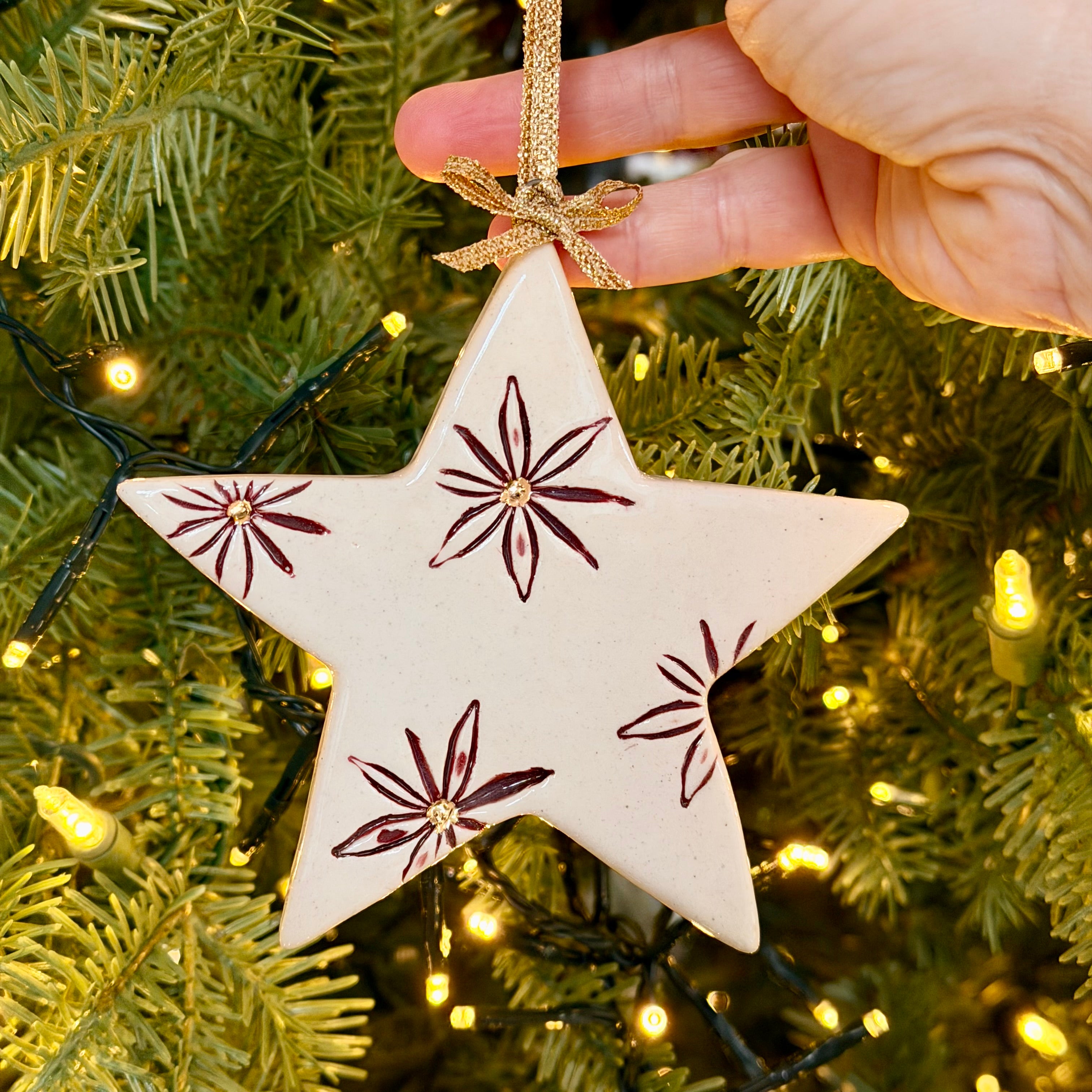 Ornament - Star of Anise (Burgundy)