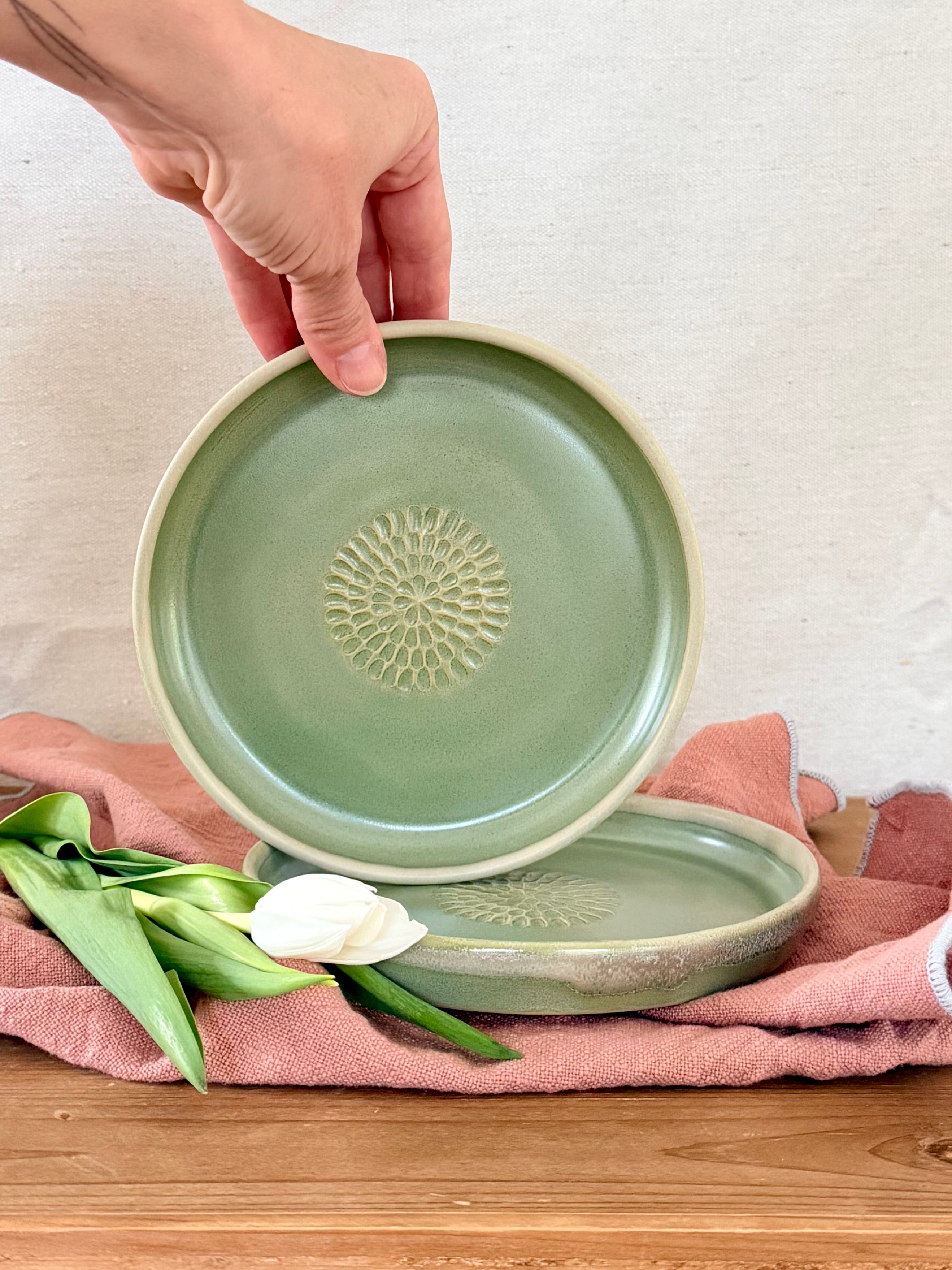 Plates - Appetizer, Set of 2 (Satin Green)