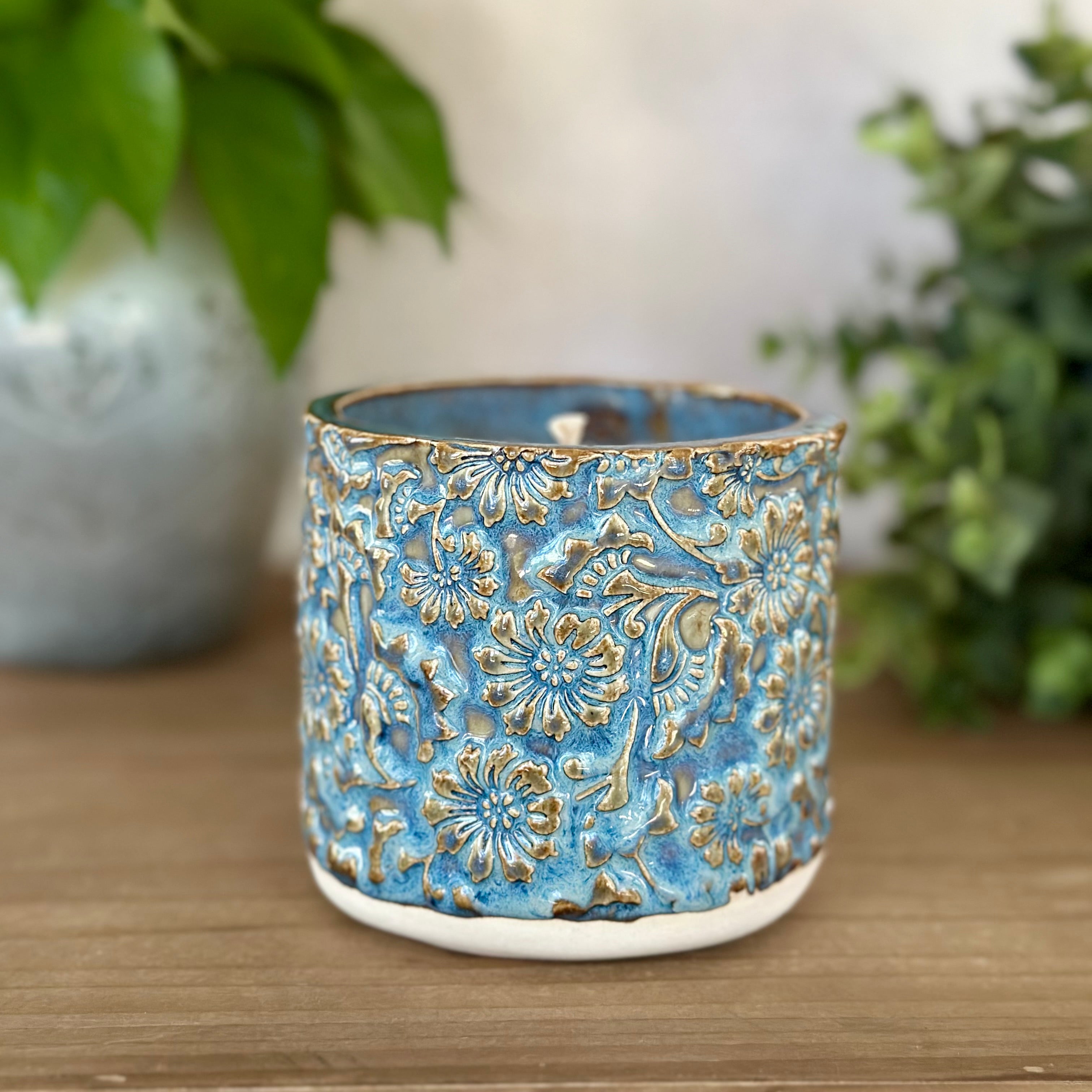 Heart Warmers Candle - Fan Flowers: Blue Ocean, 10 oz