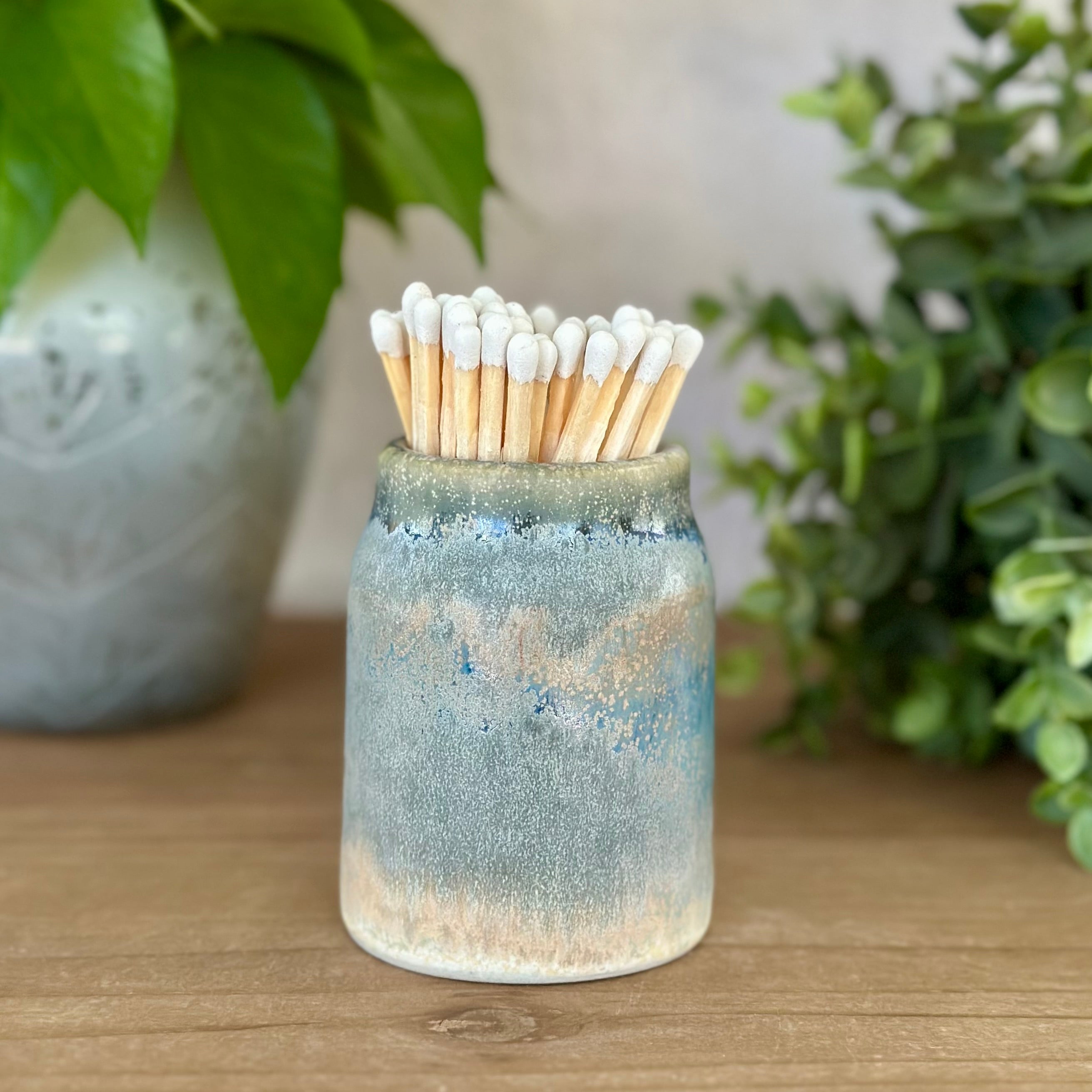 Matchstick Holder w/ Matches - Sand and Sea