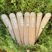 Garden Stakes - Set of 7: Herbs, Natural