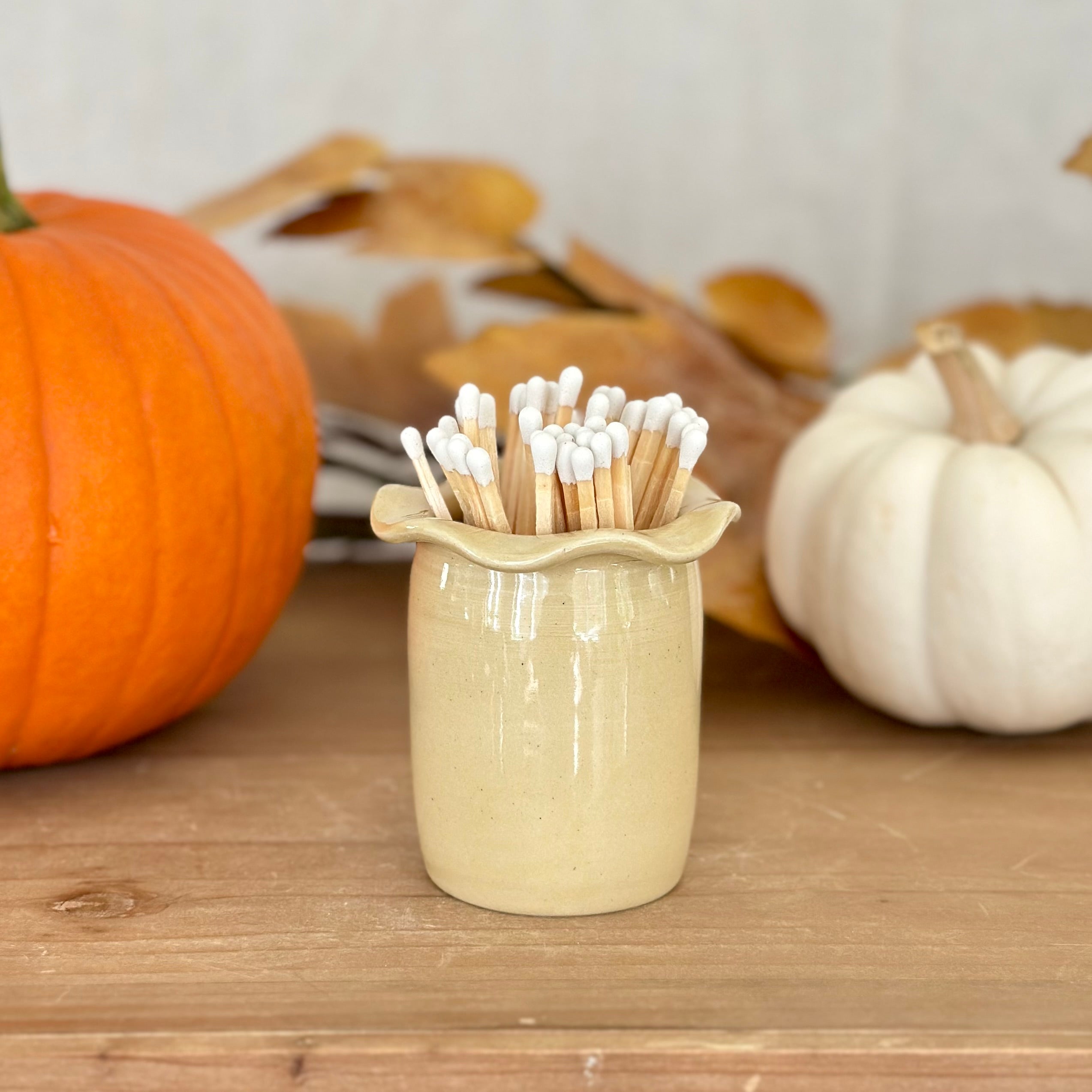 Matchstick Holder w/ Strike Pad and Matches - Harvest Glow