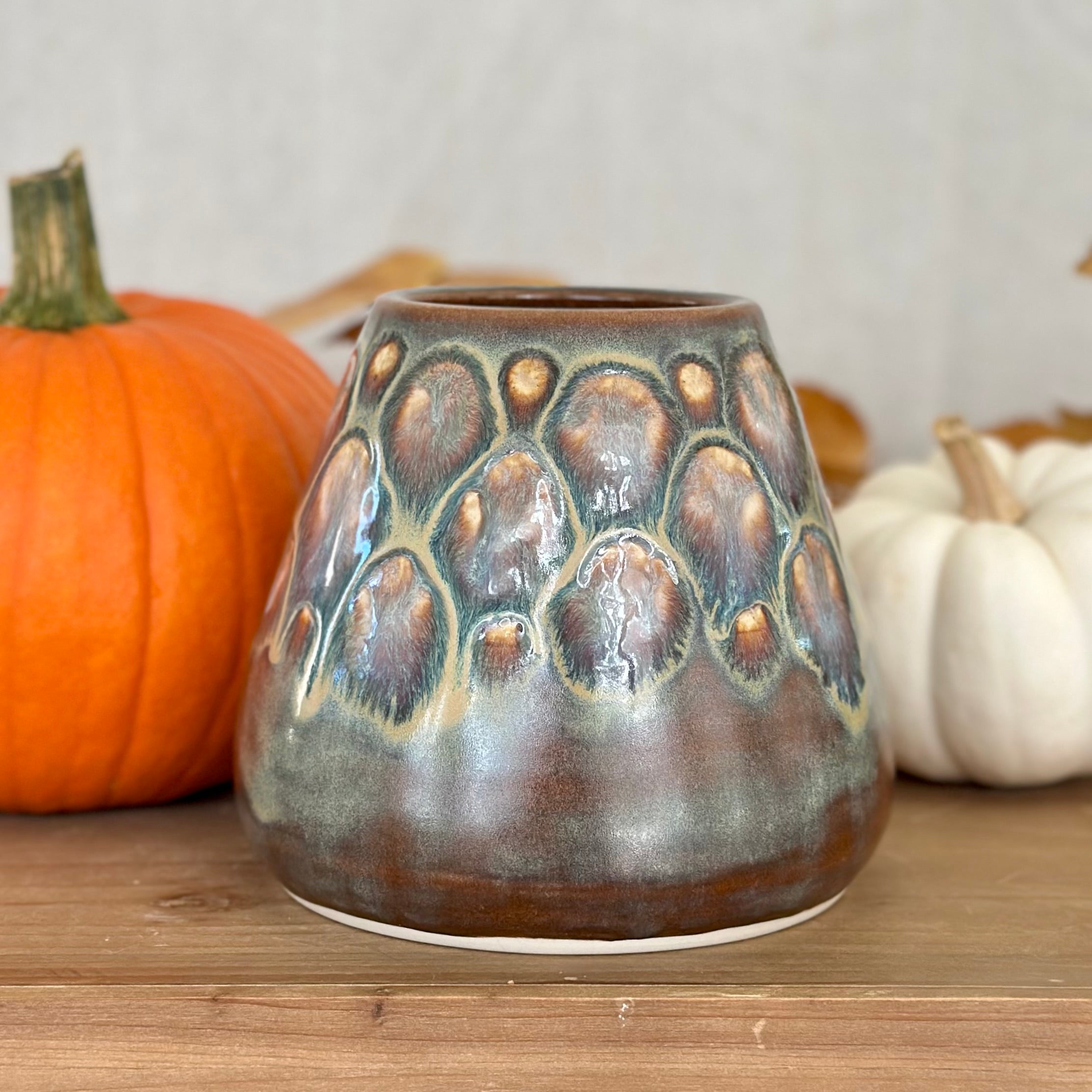 Vase (Med): Fall Feathers