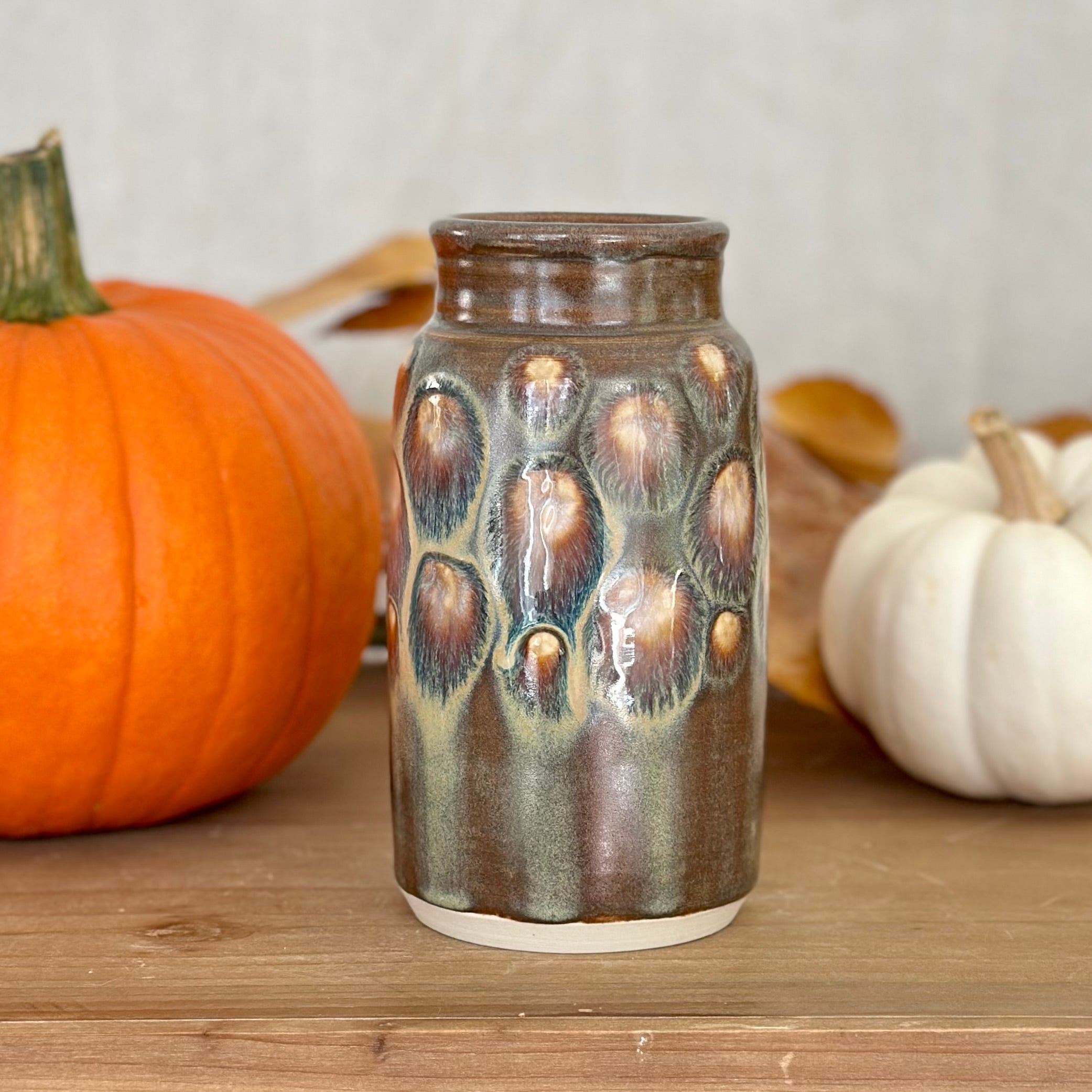 Vase: Tall, Fall Feathers