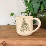 Mug: Pressed Pine with Gold, 14-16 oz.