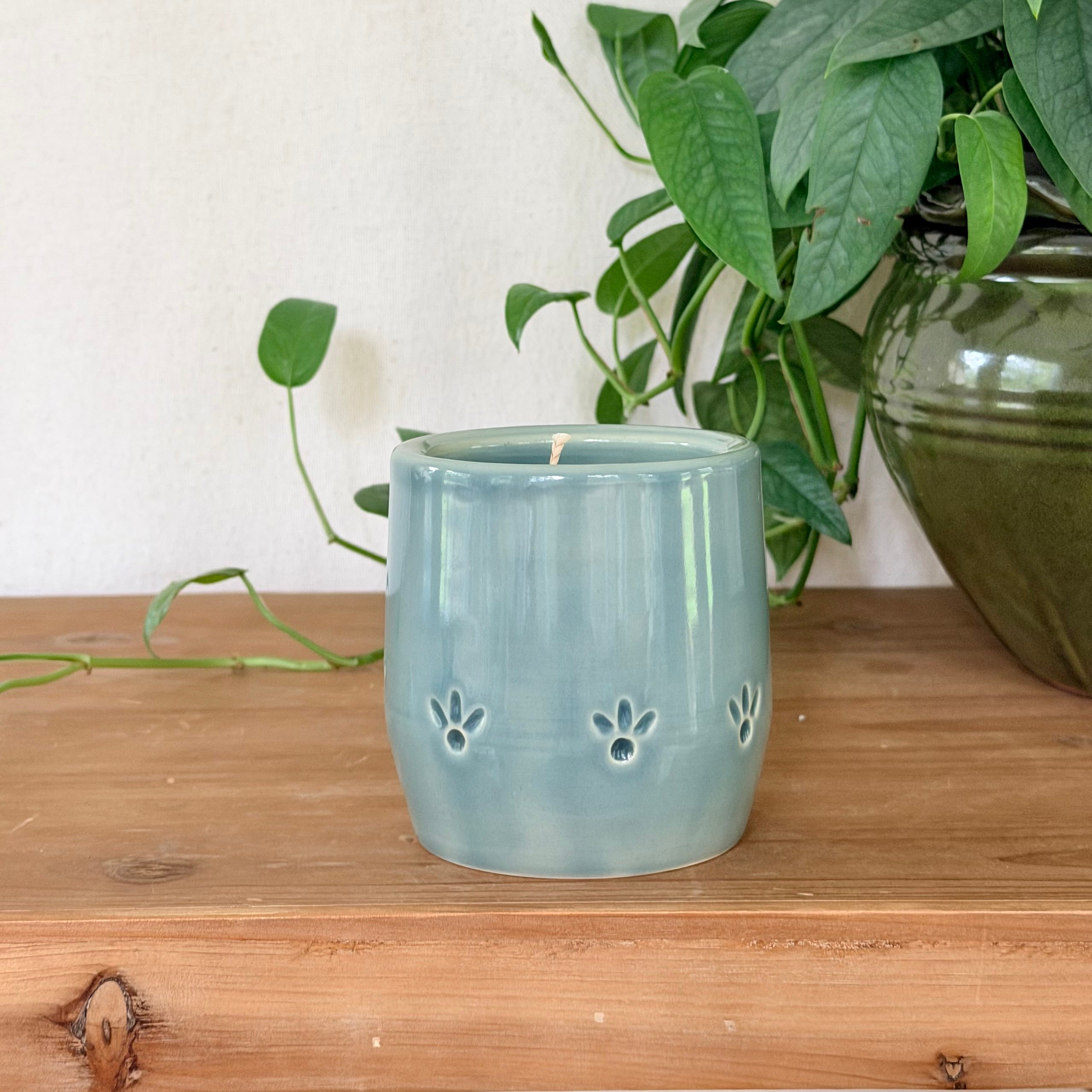 Heart Warmers Candle - Hand-Carved Sea Glass, 10 oz.