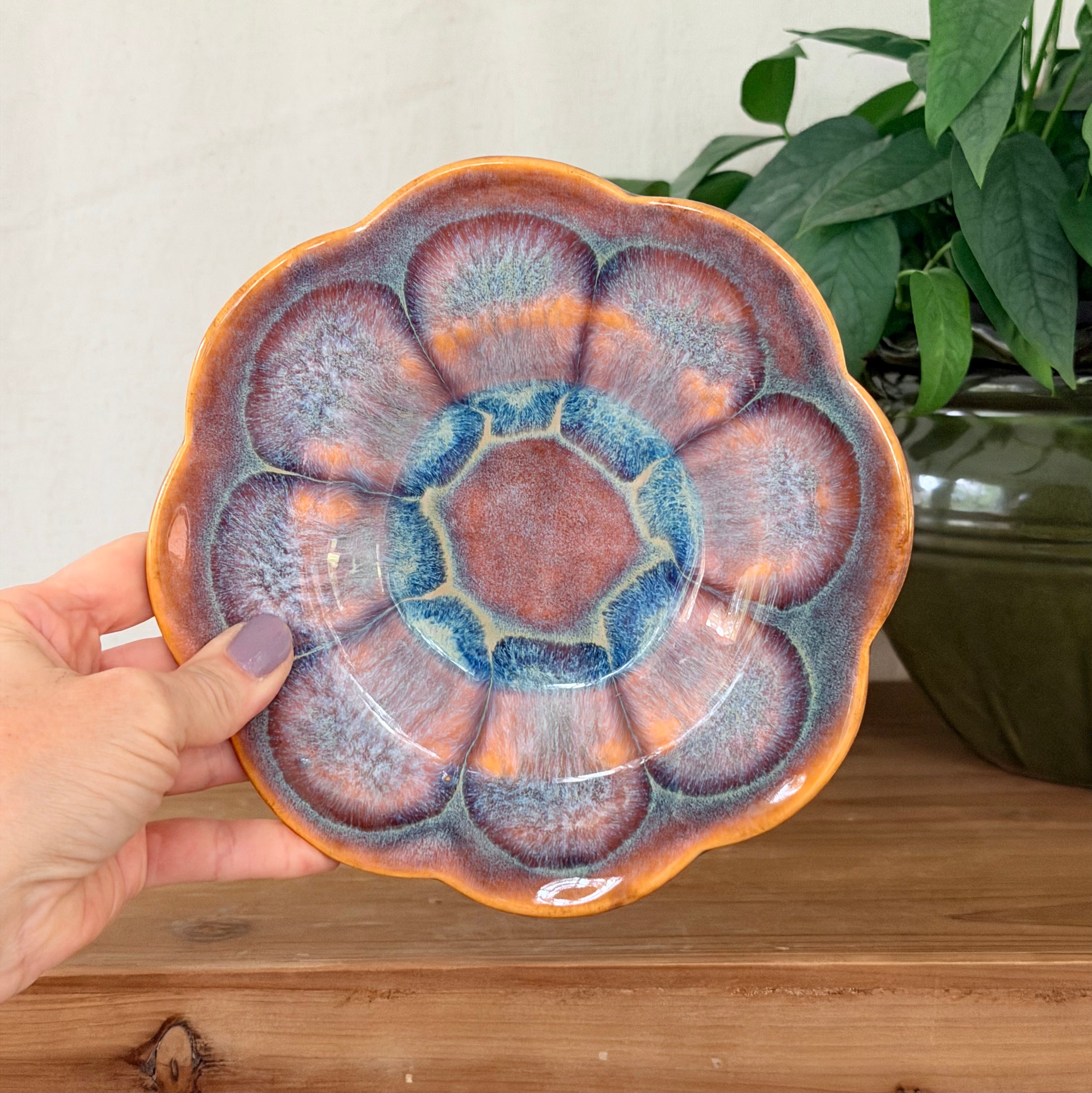 Bee Bowl with Stake- Peach Blossom