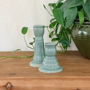 Candlestick Set of 2 - Sea Glass