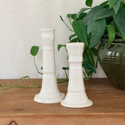 Candlestick Set of 2 - Off White
