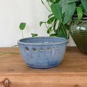 Herb Stripper / Garlic Grater Bowl - Blue Tide