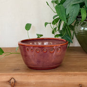 Herb Stripper / Garlic Grater Bowl - Speckled Plum