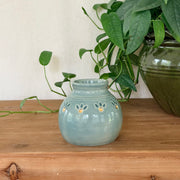 Bud Vase - Sea Glass with Gold