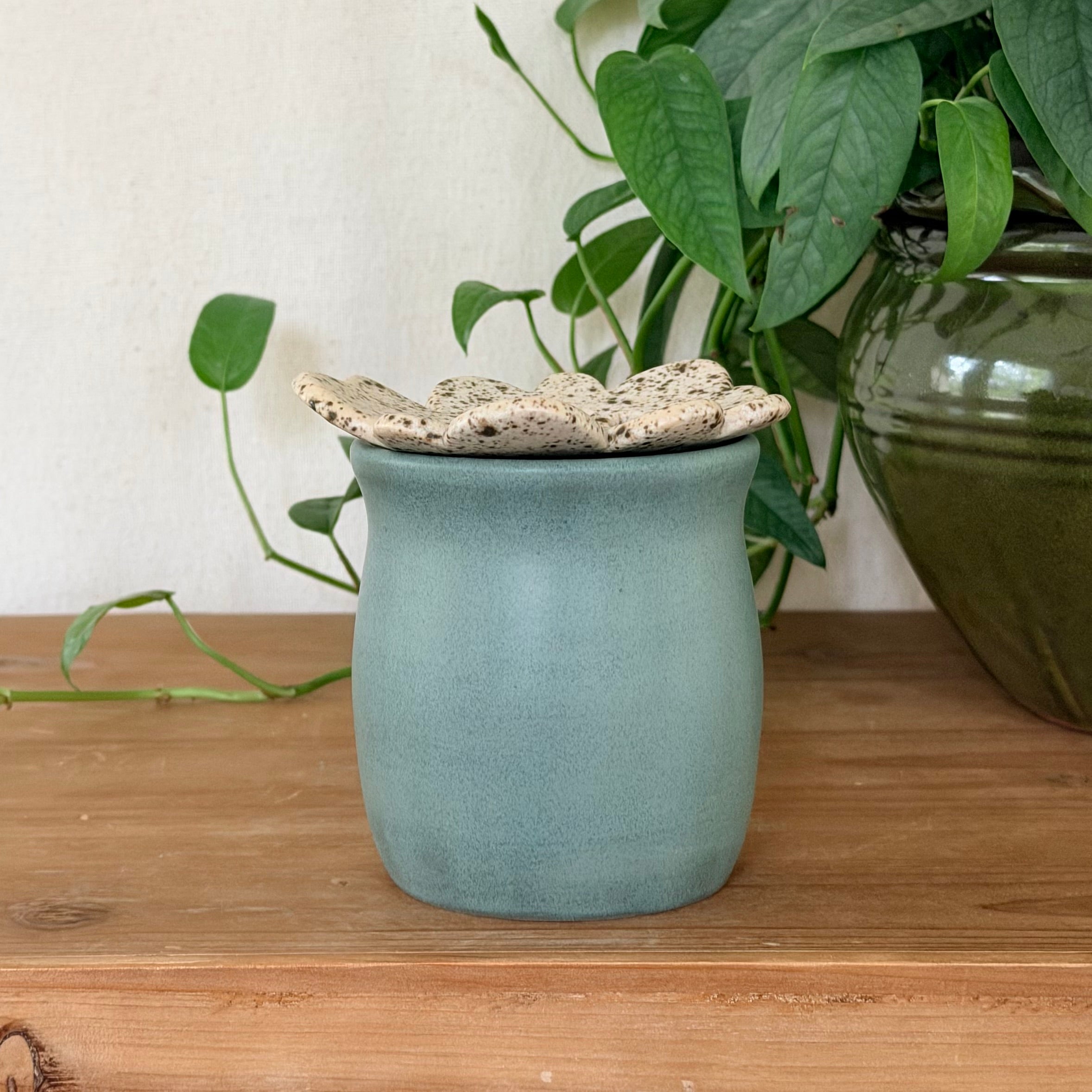 Petite Flower Frog Vase, 2 Piece