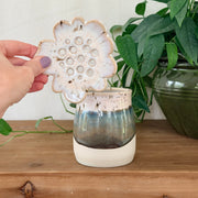 Petite Flower Frog Vase, 2 Piece - Midnight Run