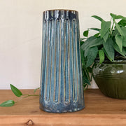 Fluted Vase, 11 in. - Storm