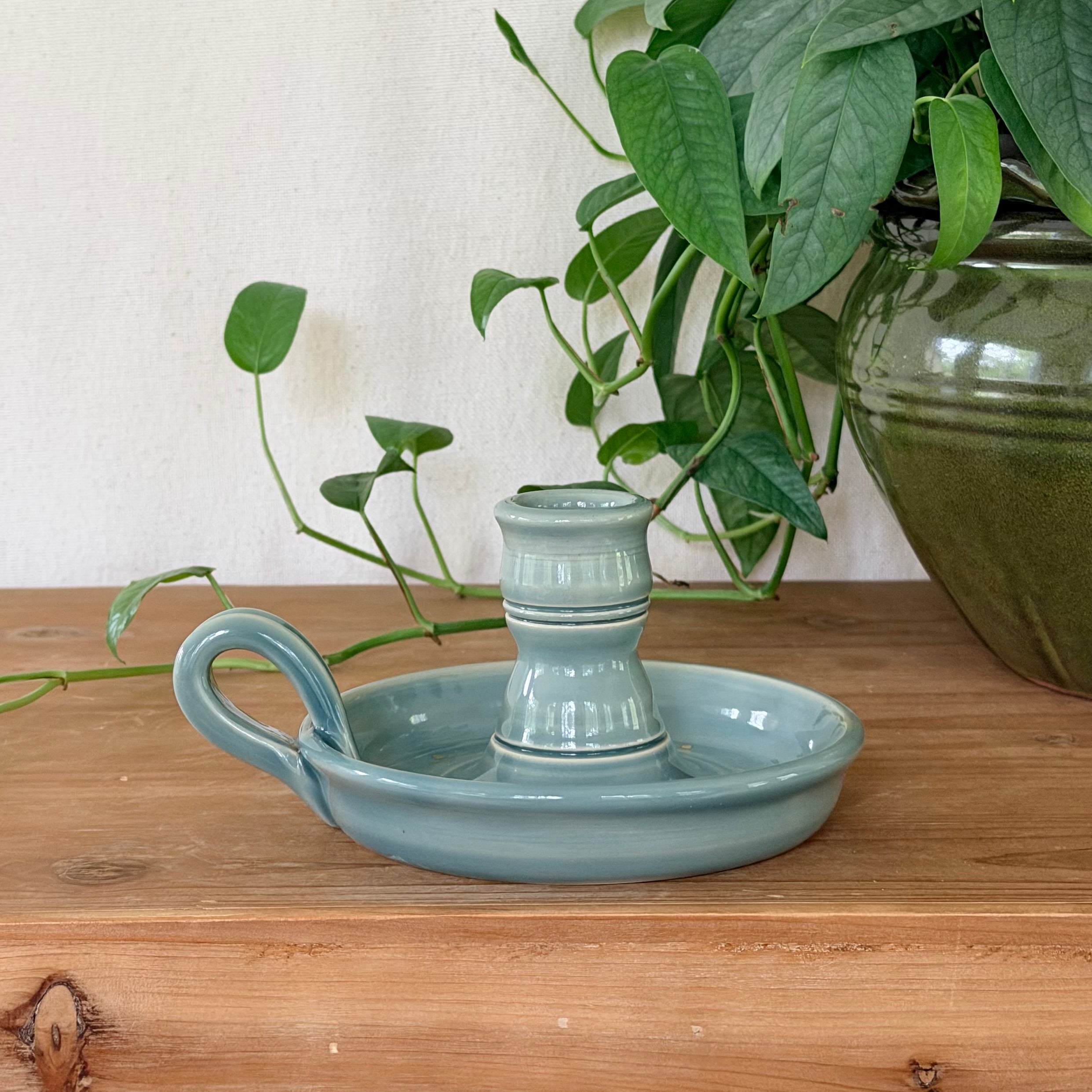 Taper Candle Holder - Sea Glass